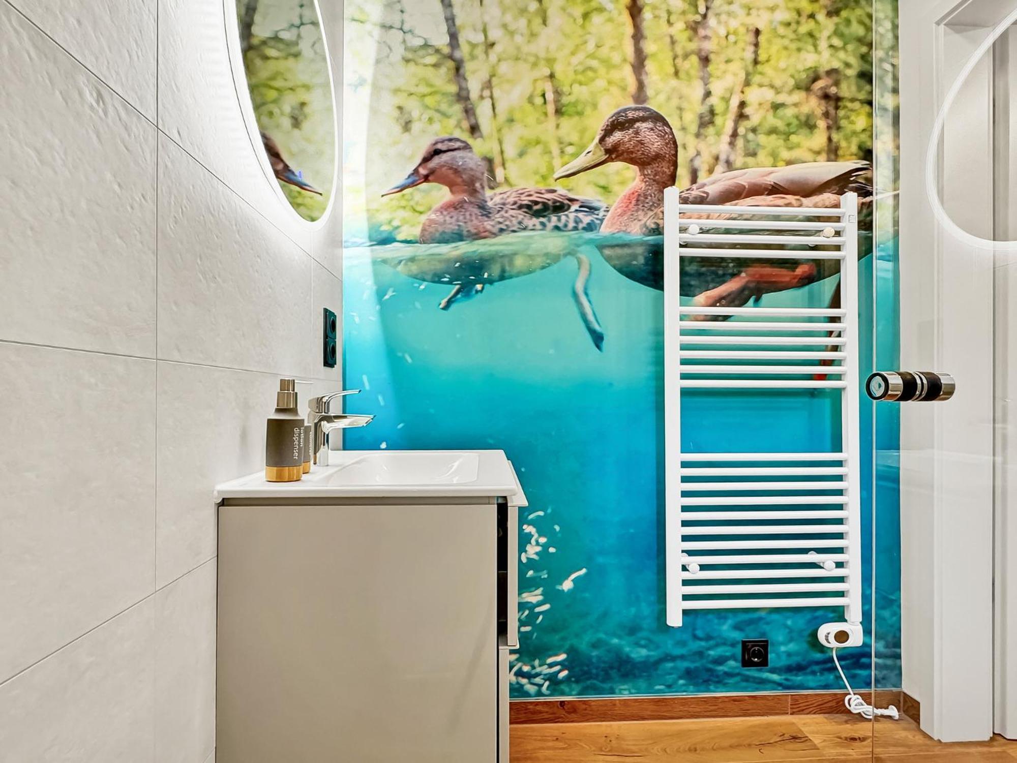 Cblue: Seeblick, Kamin, Wallbox, Natur Bentwisch Bagian luar foto
